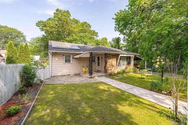 14 Bayside St, Springfield, MA 01109 - view of front of house featuring solar panels and a porch