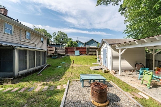 14 Bayside St, Springfield, MA 01109 - view of yard featuring a sunroom