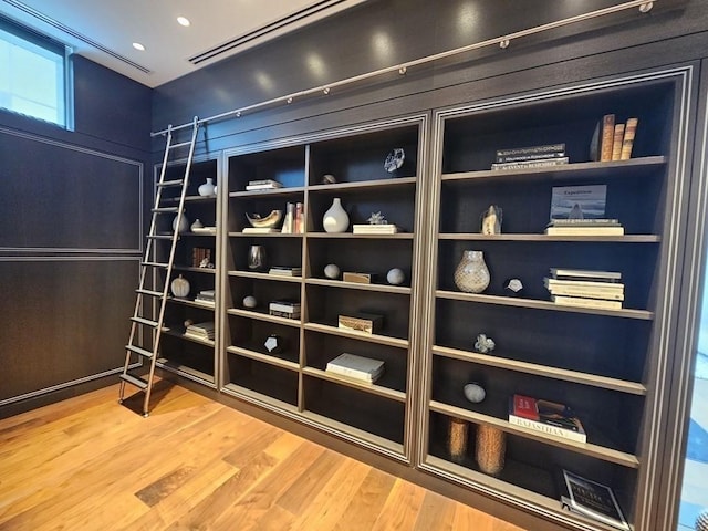 wine room featuring hardwood / wood-style flooring