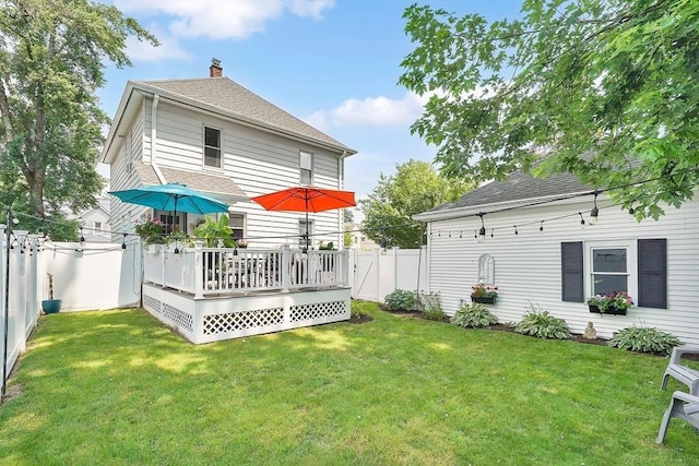 50 Oleander St, West Springfield, MA 01089 - fenced backyard with a wooden deck