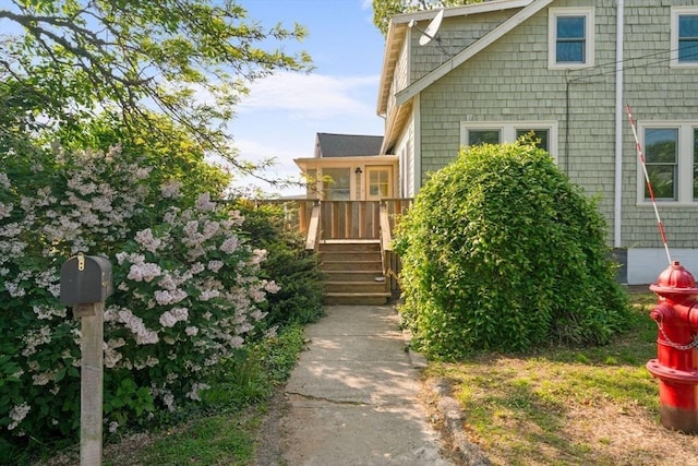 2 Howland Ave, Dartmouth, MA 02748 - view of side of property featuring a wooden deck