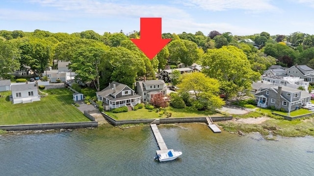 2 Howland Ave, Dartmouth, MA 02748 - aerial perspective of suburban area featuring a large body of water