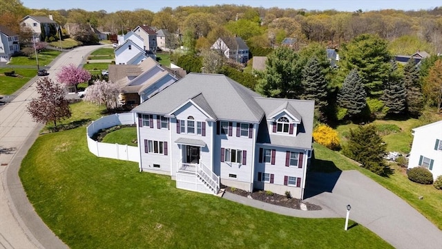 drone / aerial view featuring a residential view