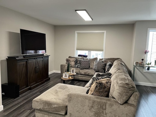 445 Cambridge St, Worcester, MA 01610 - living area featuring baseboards and dark wood finished floors