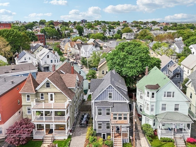 aerial perspective of suburban area