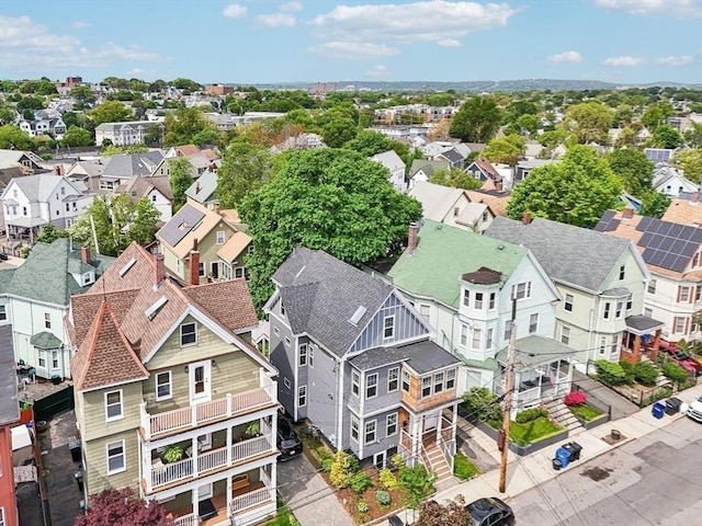 aerial view of residential area