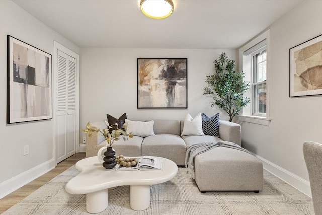 12 Fayette Unit B, Boston, MA 02116 - living area featuring wood finished floors and baseboards