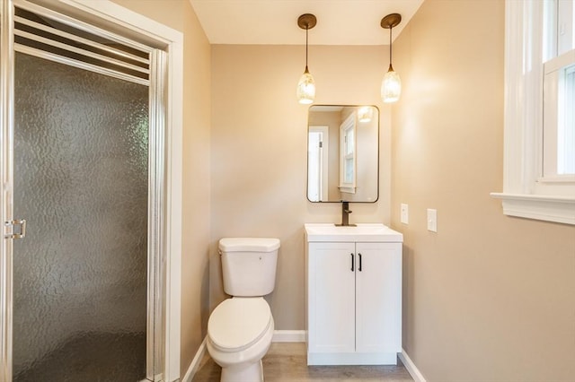 70 Ferncroft St, Longmeadow, MA 01106 - bathroom with vanity, a stall shower, and wood finished floors