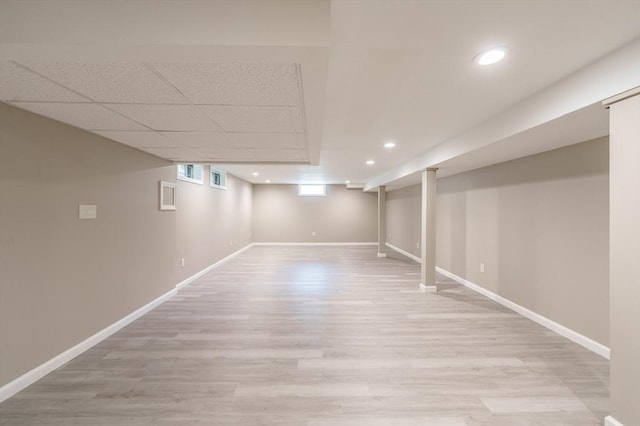 70 Ferncroft St, Longmeadow, MA 01106 - basement with light wood-type flooring and recessed lighting