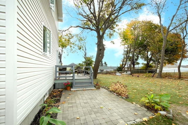 view of patio / terrace with a wooden deck