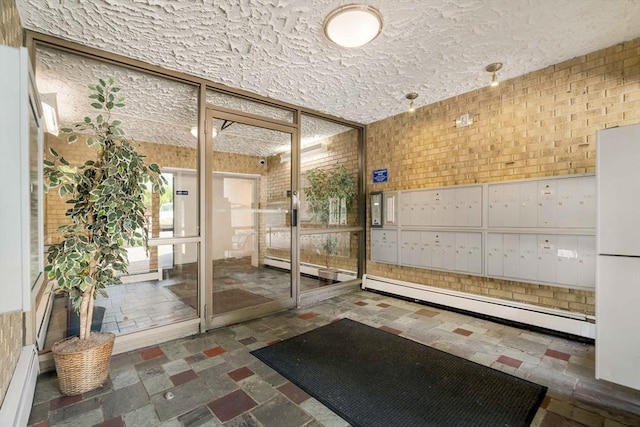 157 Franklin St Unit D3, Stoneham, MA 02180 - building lobby with brick wall