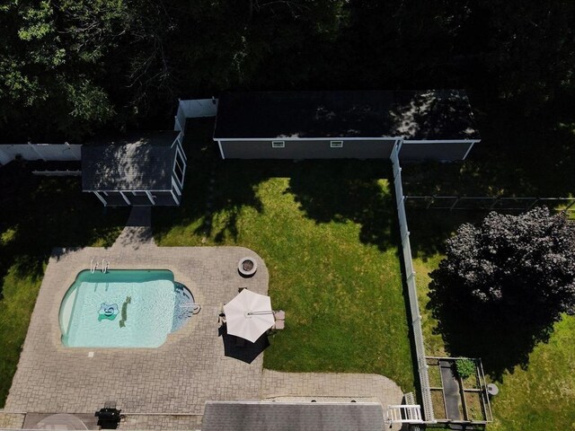 895 Dennison Dr, Southbridge, MA 01550 - drone / aerial view of a pool area