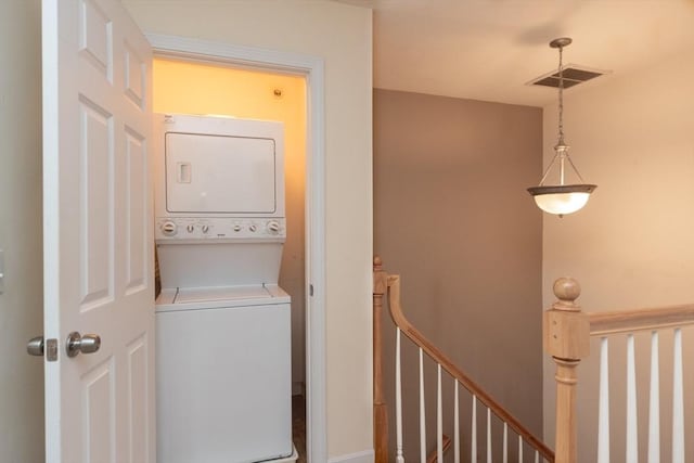 1 Knotts St Unit 1, Hudson, MA 01749 - washroom with stacked washer and clothes dryer