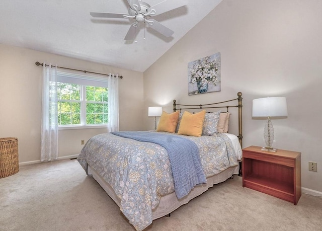 9 Knollwood Ct Unit 9, Burlington, MA 01803 - bedroom featuring carpet flooring, baseboards, a ceiling fan, and high vaulted ceiling