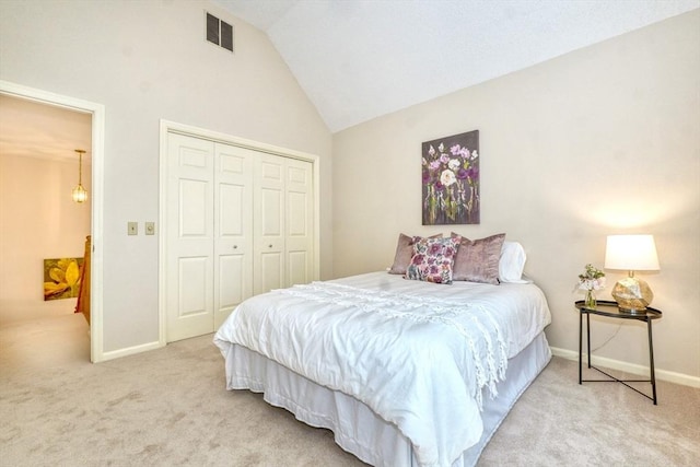 9 Knollwood Ct Unit 9, Burlington, MA 01803 - carpeted bedroom with lofted ceiling, a closet, and baseboards