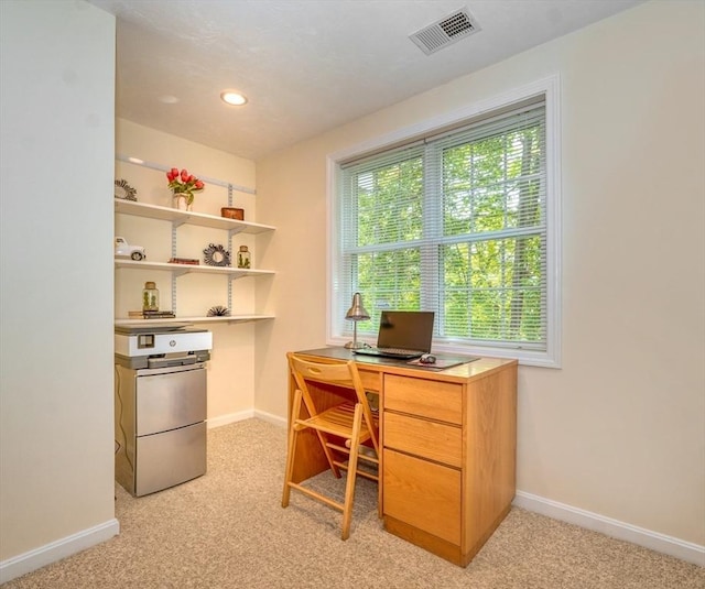 9 Knollwood Ct Unit 9, Burlington, MA 01803 - office area featuring baseboards, light carpet, and recessed lighting