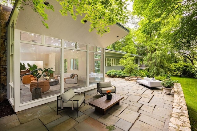 46 Malia Ter, Newton, MA 02467 - view of patio / terrace featuring outdoor lounge area