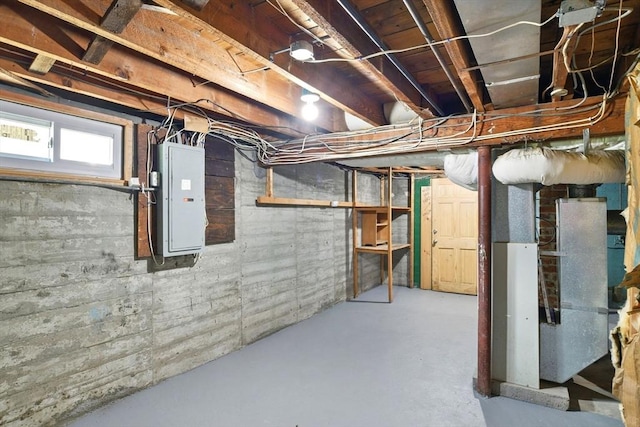 248 Pheland St, Springfield, MA 01109 - below grade area featuring electric panel and heating unit