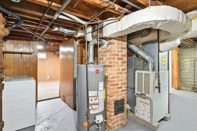 248 Pheland St, Springfield, MA 01109 - utility room with water heater, washer / dryer, and heating unit