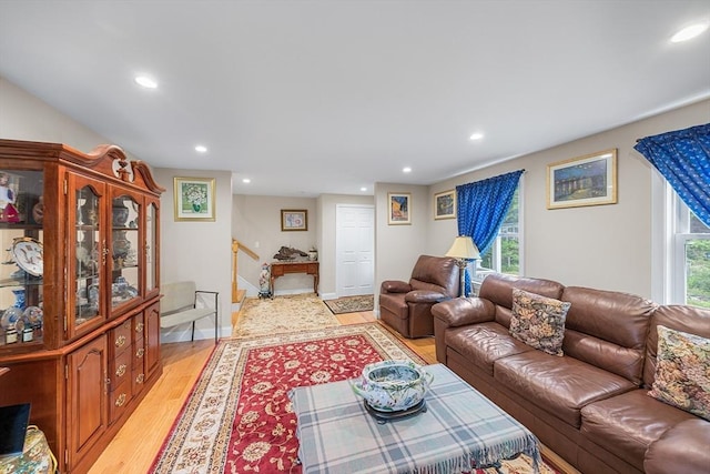 26 Weybosset St, Weymouth, MA 02191 - living room with recessed lighting and light wood-style floors