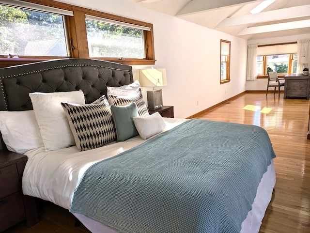 bedroom featuring wood-type flooring