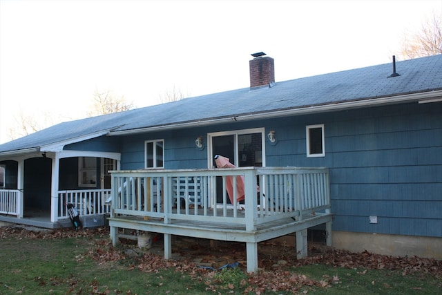 view of rear view of property