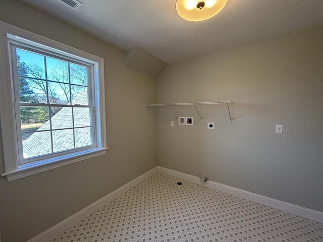 laundry room featuring hookup for an electric dryer, hookup for a gas dryer, and hookup for a washing machine