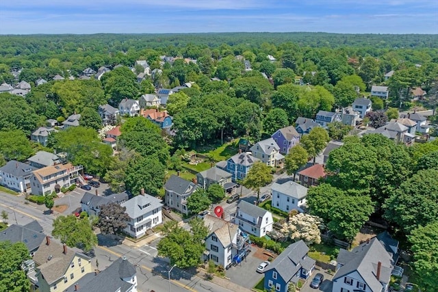 343 Cabot St, Beverly, MA 01915 - aerial view of residential area featuring a forest