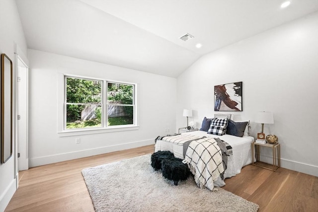 1 Archer St, Swampscott, MA 01907 - bedroom with vaulted ceiling, light wood finished floors, and recessed lighting