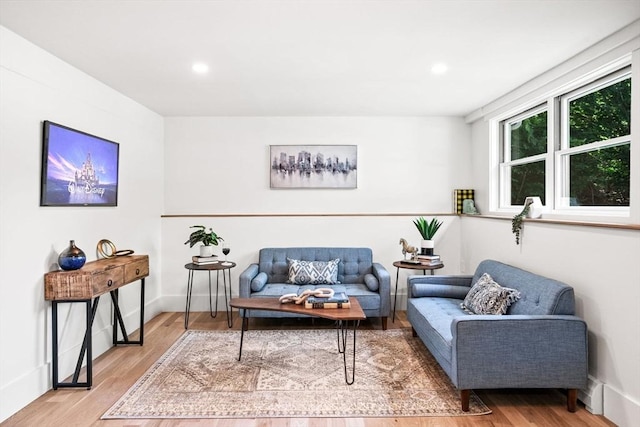1 Archer St, Swampscott, MA 01907 - living area with wood finished floors and recessed lighting