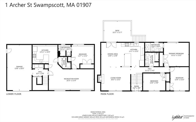 1 Archer St, Swampscott, MA 01907 - view of floor plan / room layout