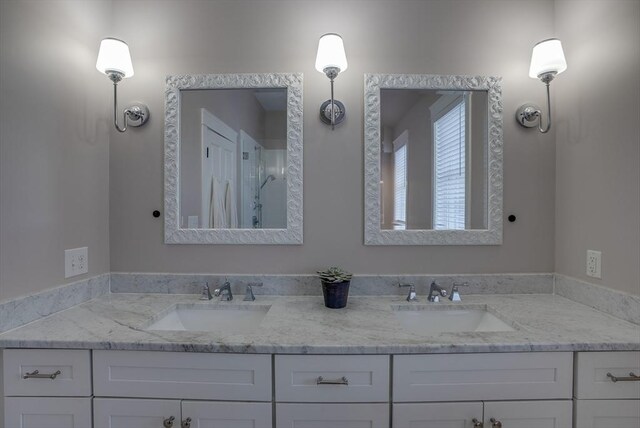 41 Pleasant St, Holliston, MA 01746 - full bath featuring double vanity and a shower