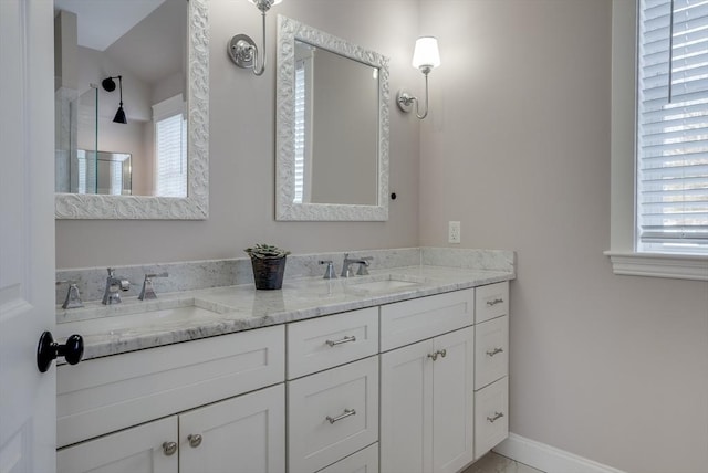 41 Pleasant St, Holliston, MA 01746 - full bath with double vanity and a shower