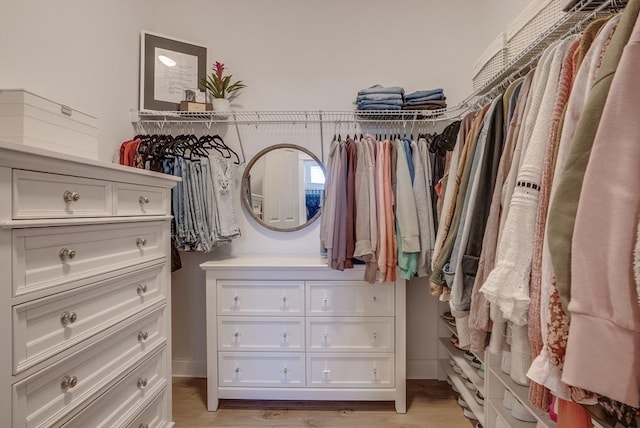 41 Pleasant St, Holliston, MA 01746 - walk in closet featuring light wood-style flooring