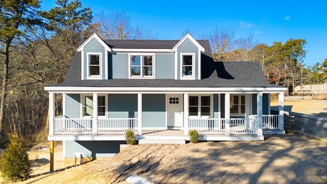 view of front facade with covered porch