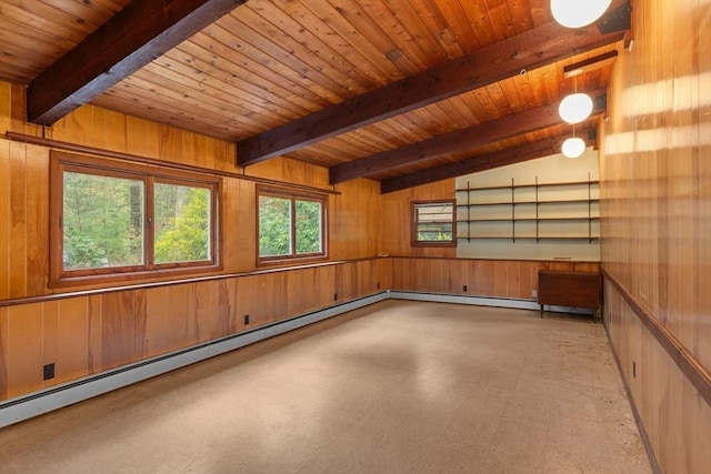 9 Flagg Rd, Acton, MA 01720 - empty room with wood ceiling, wood walls, and light floors