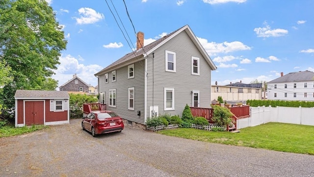 160-162 Rockland St, Fall River, MA 02724 - view of side of home with a chimney