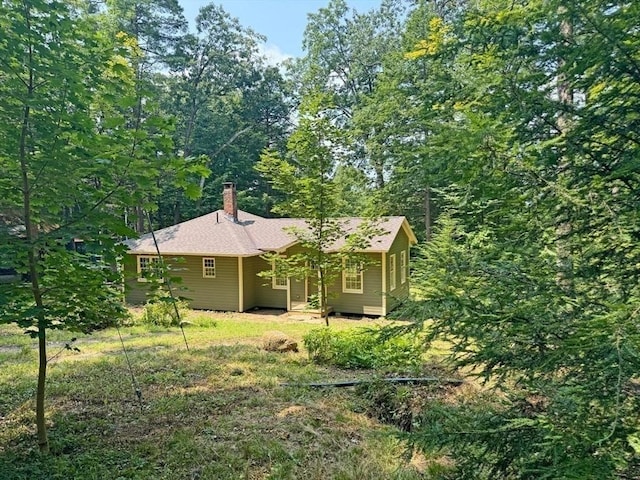 14 Wood Way, Northfield, MA 01360 - rear view of property with a chimney