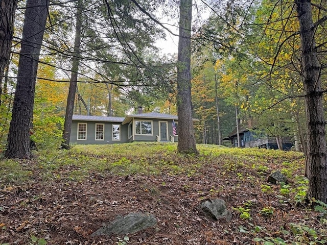14 Wood Way, Northfield, MA 01360 - view of front of home with a view of trees