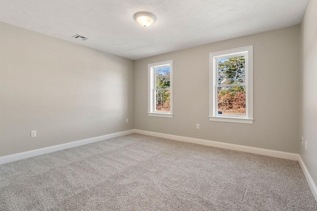 view of carpeted empty room