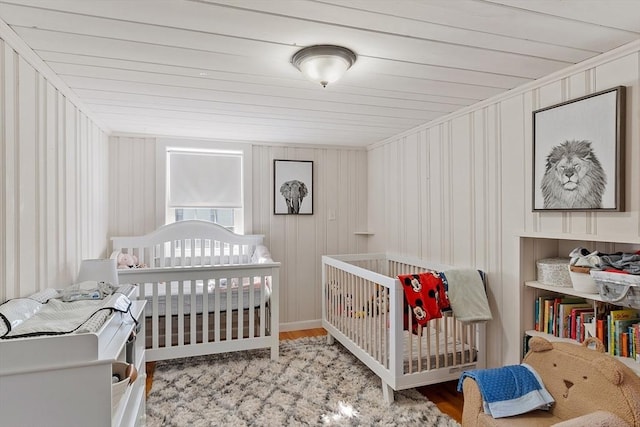 bedroom with wood finished floors