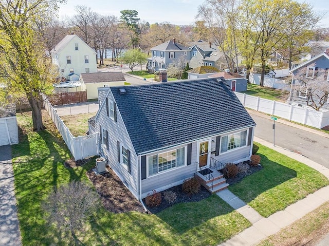 drone / aerial view featuring a residential view