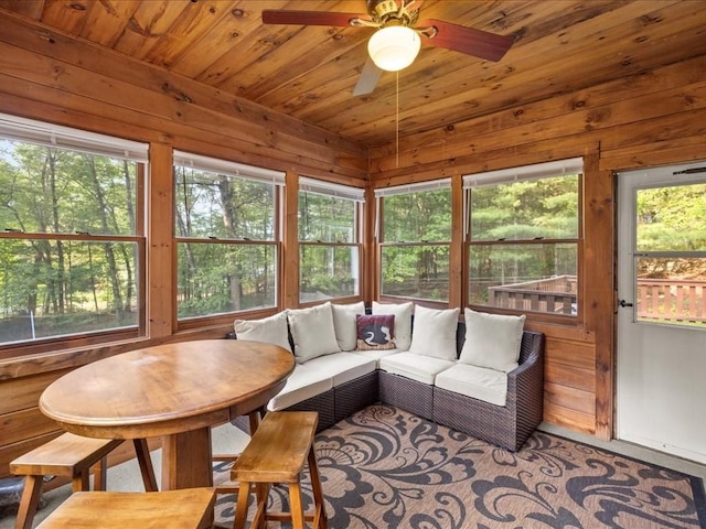 235 Stone School Rd, Sutton, MA 01590 - sunroom / solarium with healthy amount of natural light, wooden ceiling, and wood walls