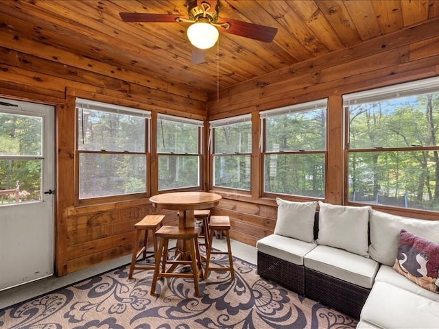 235 Stone School Rd, Sutton, MA 01590 - sunroom with healthy amount of natural light, wood walls, and wooden ceiling
