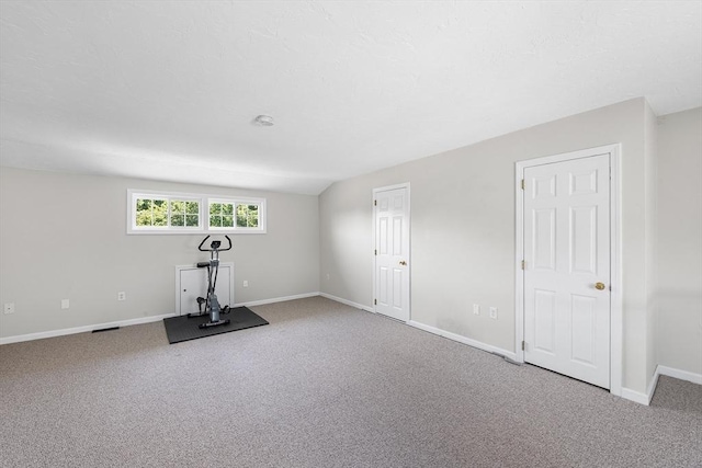 453 Turnpike St Unit 19, Easton, MA 02375 - workout area with carpet floors and vaulted ceiling