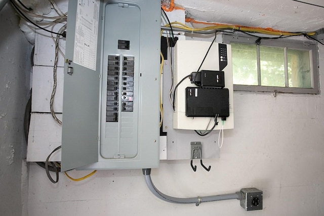 utility room with electric panel