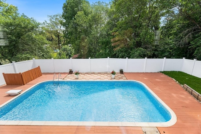 18 Fairview Rd, Westborough, MA 01581 - view of pool featuring a deck, a fenced backyard, and view of scattered trees