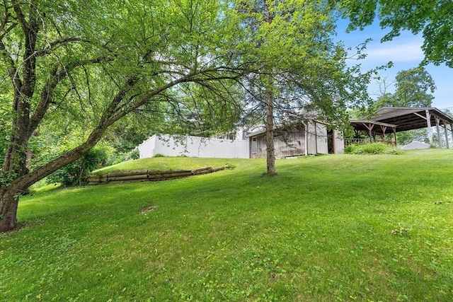 18 Fairview Rd, Westborough, MA 01581 - view of yard with an outdoor structure and a carport