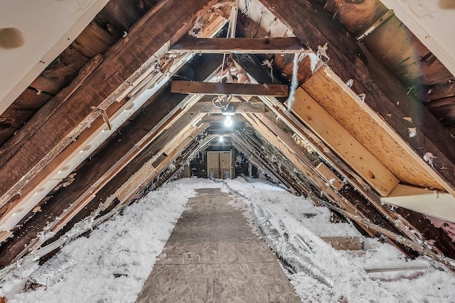 view of attic