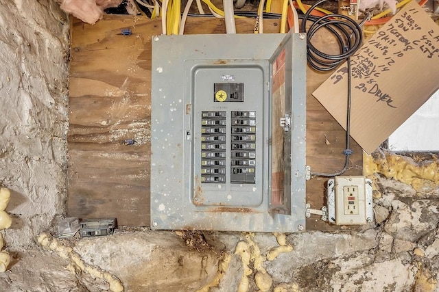 utility room with electric panel